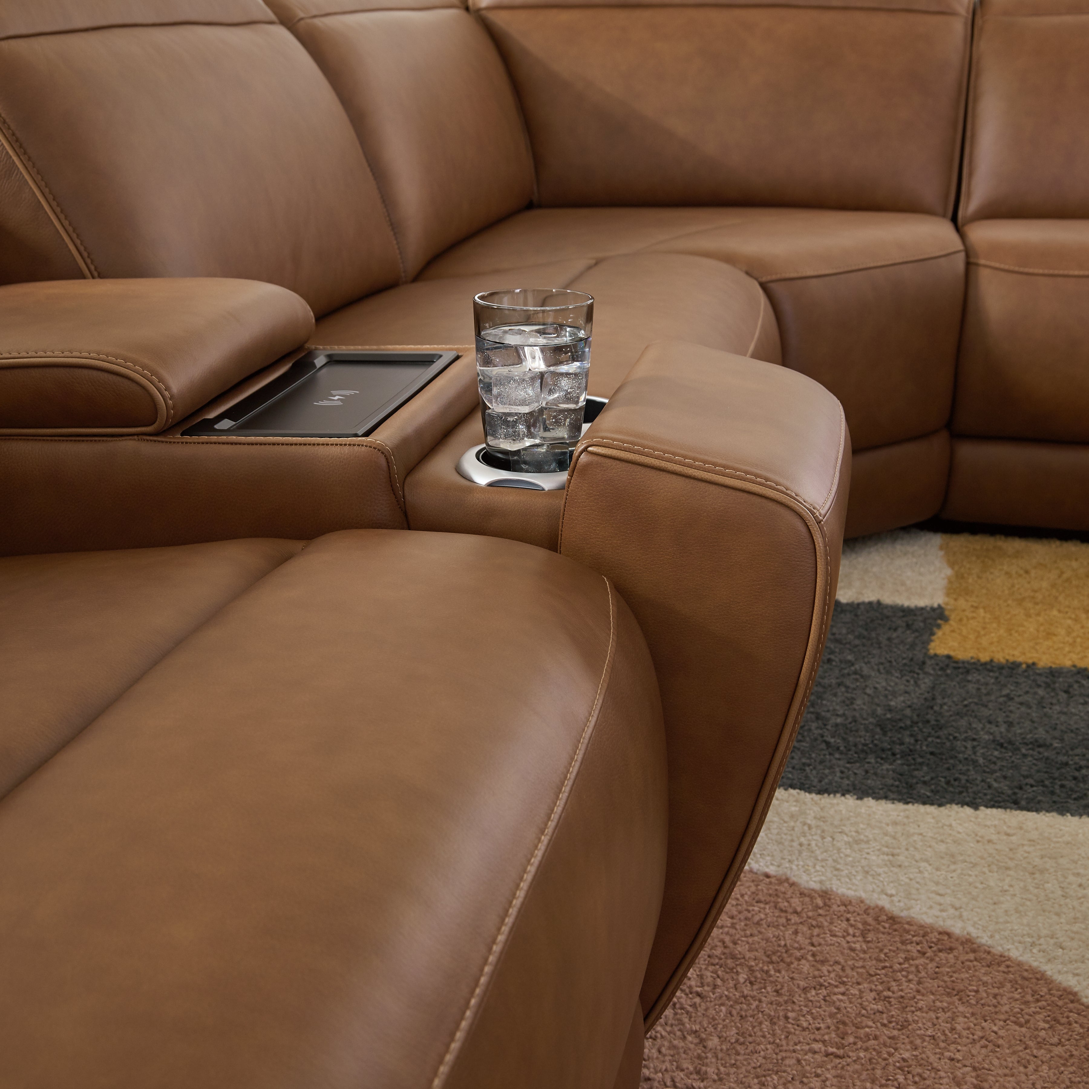 Magic Man 6-Piece Power Reclining Sectional with Console