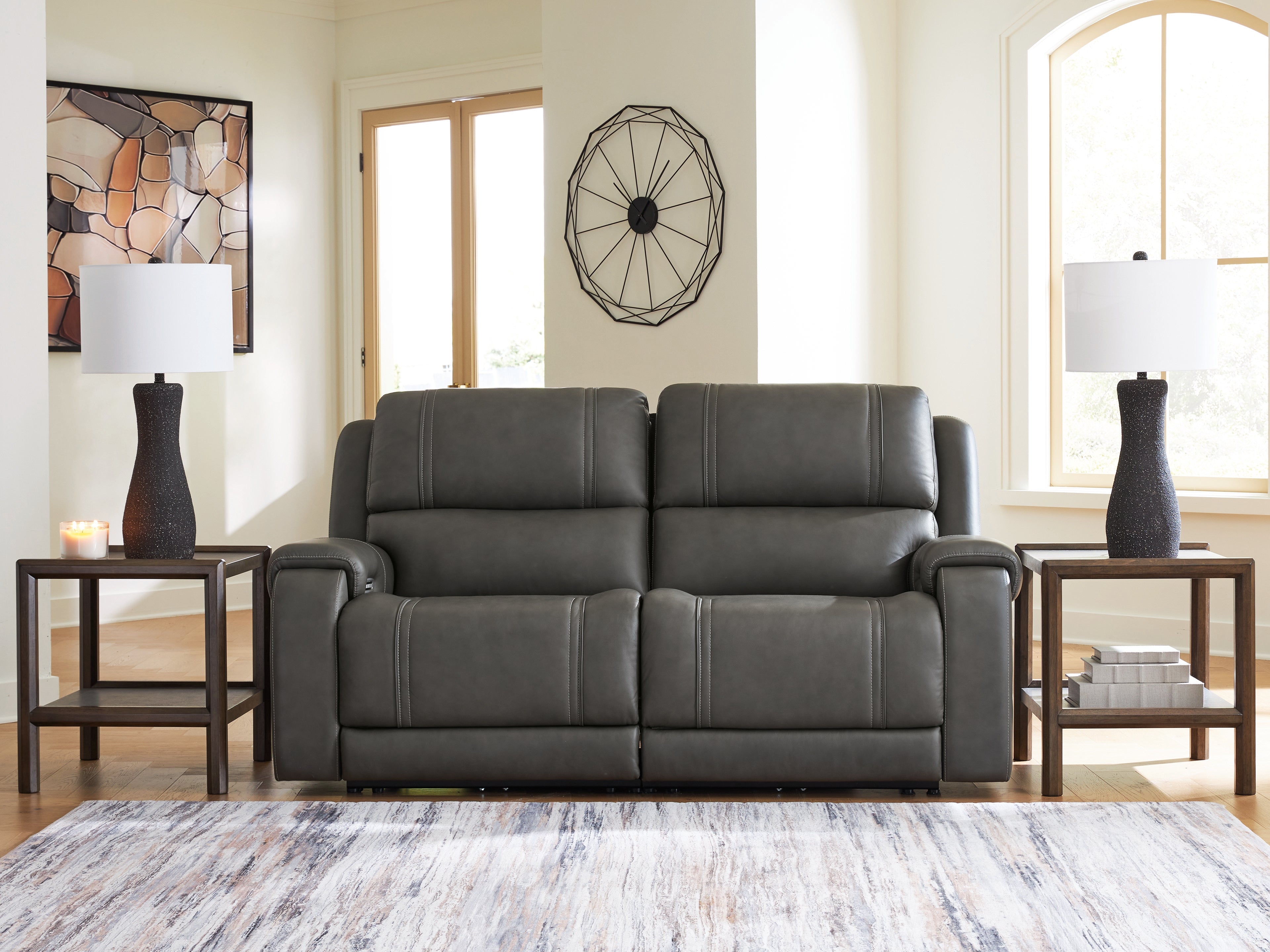 5Z - Pittson 2-Piece Power Reclining Sectional Loveseat