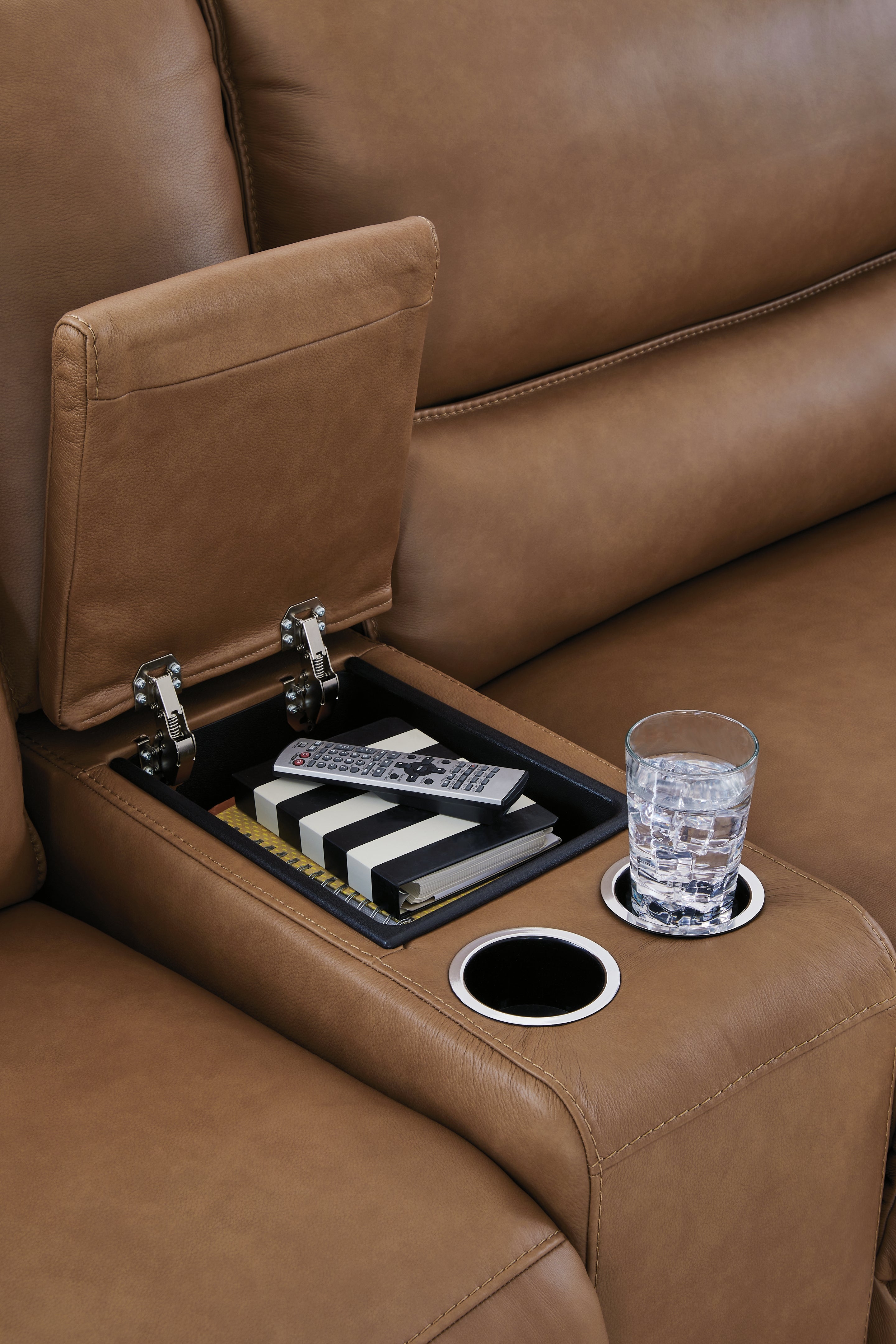 DeepWakes 6-Piece Reclining Sectional with Storage Console