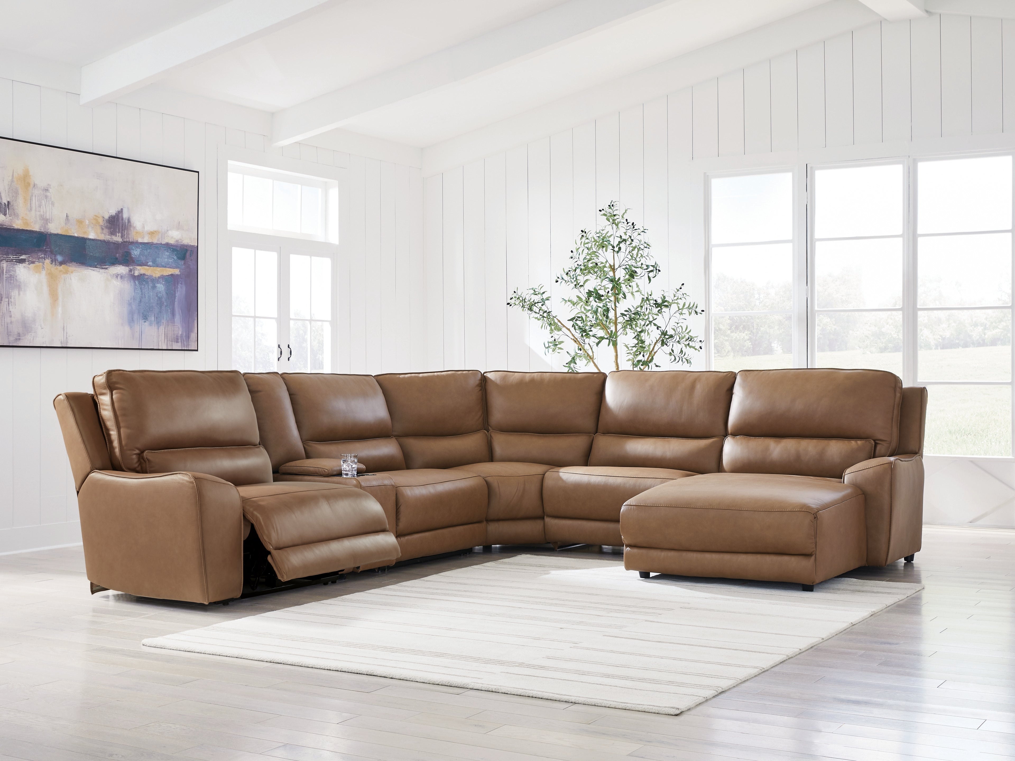 DeepWakes 6-Piece Power Reclining Sectional with Chaise