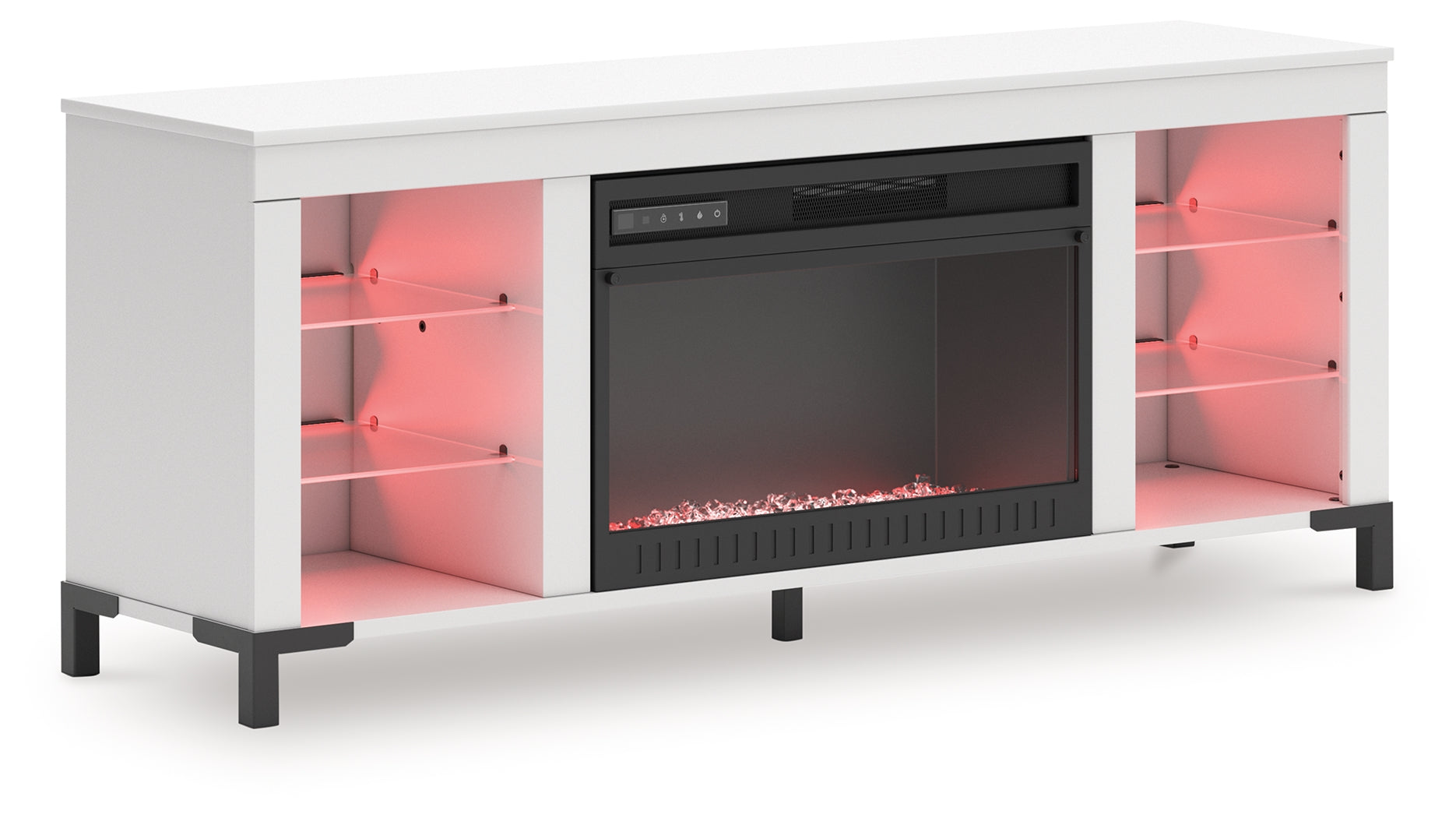 Brollevi 60\" TV Stand with Electric Fireplace