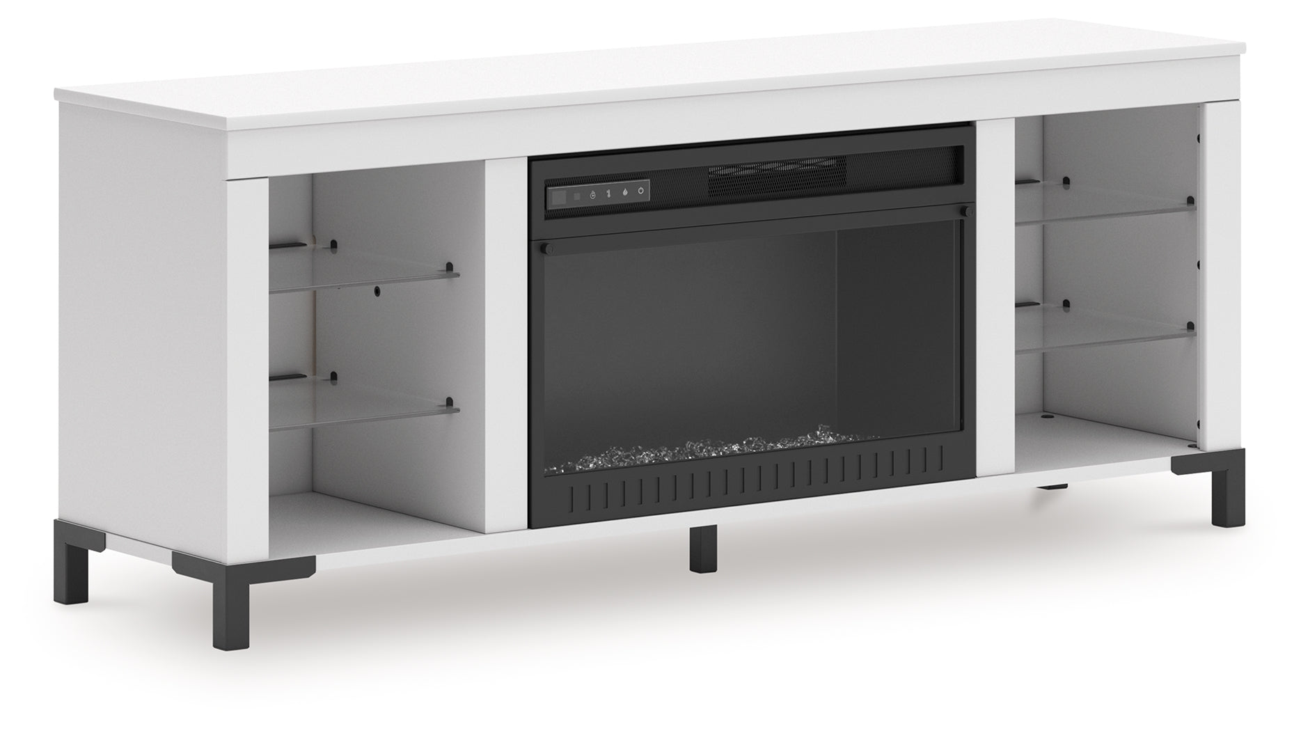 Brollevi 60\" TV Stand with Electric Fireplace