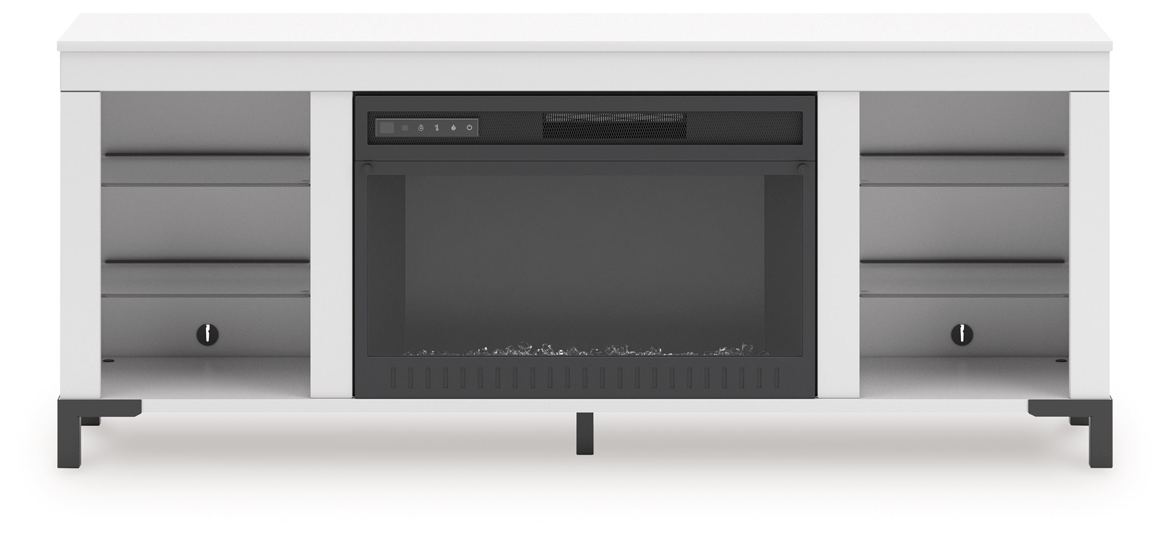 Brollevi 60\" TV Stand with Electric Fireplace