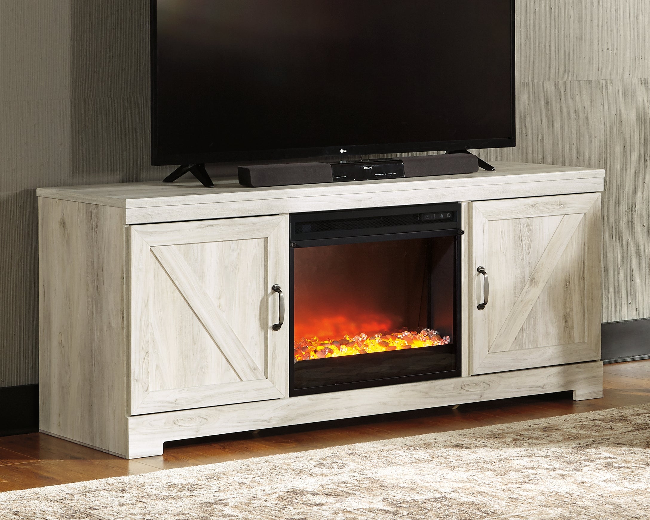 Bellaby 63\" TV Stand with Fireplace