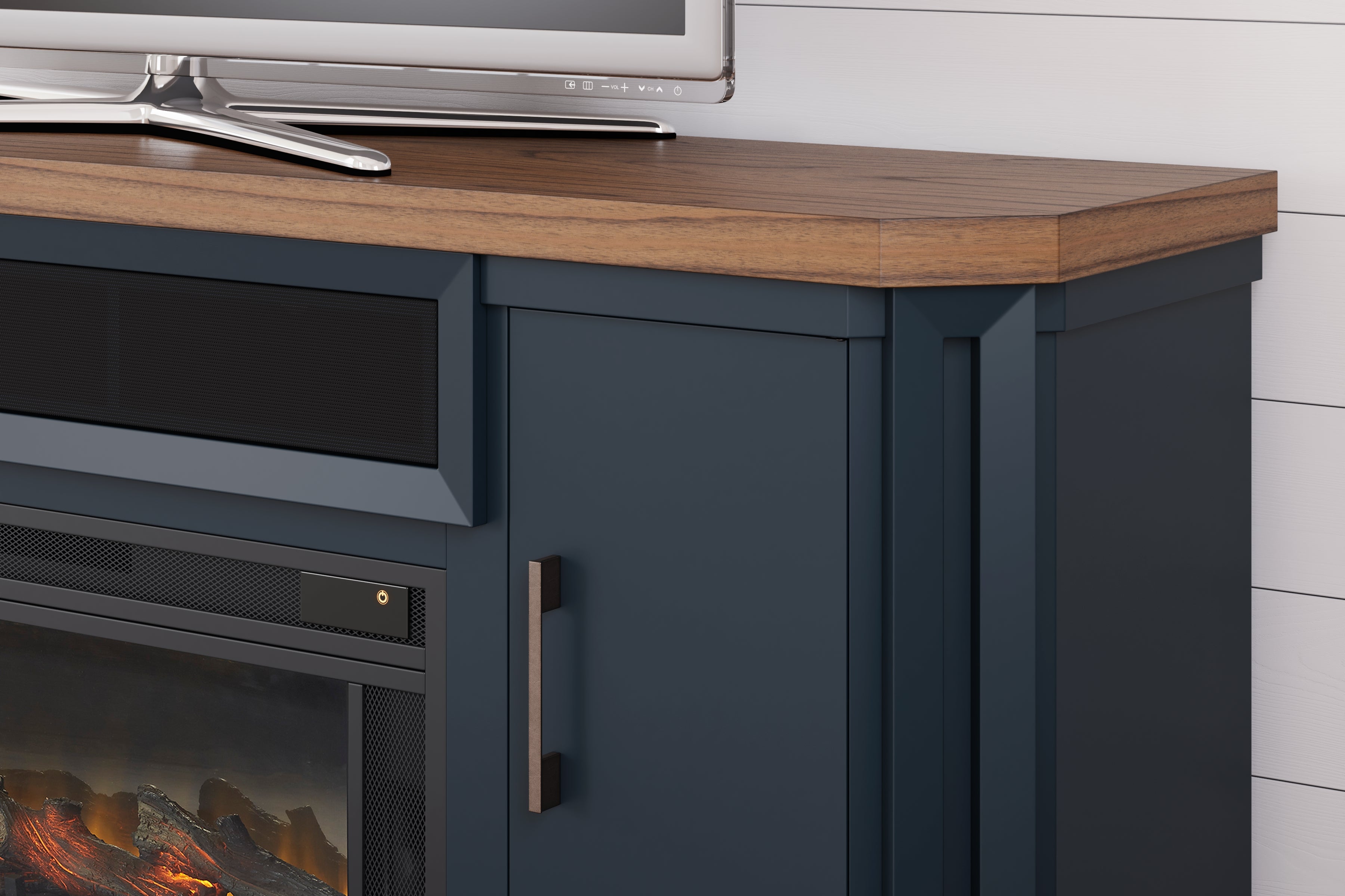 Landocken 83\" TV Stand with Electric Fireplace