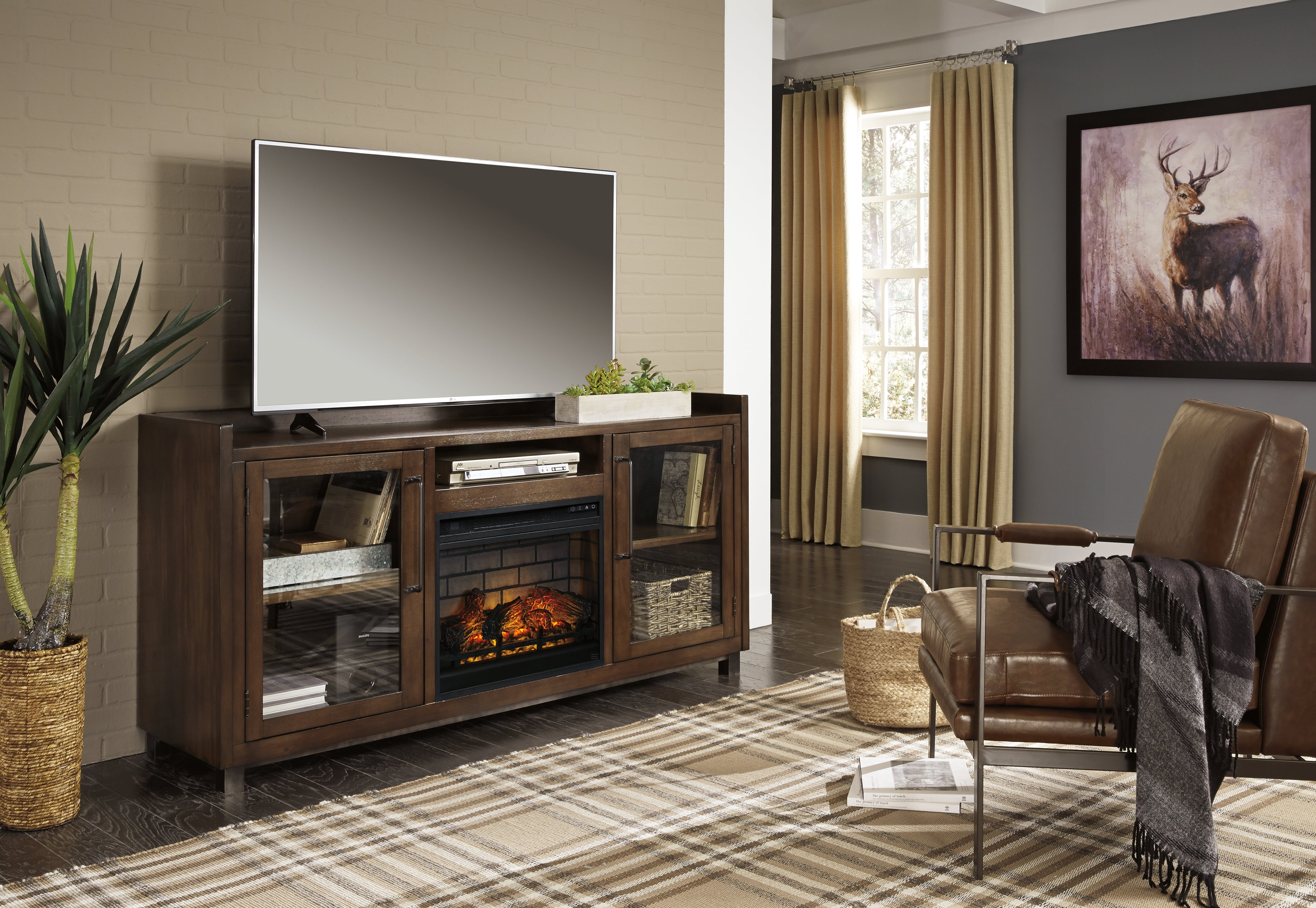 Starmore 70\" TV Stand with Electric Fireplace