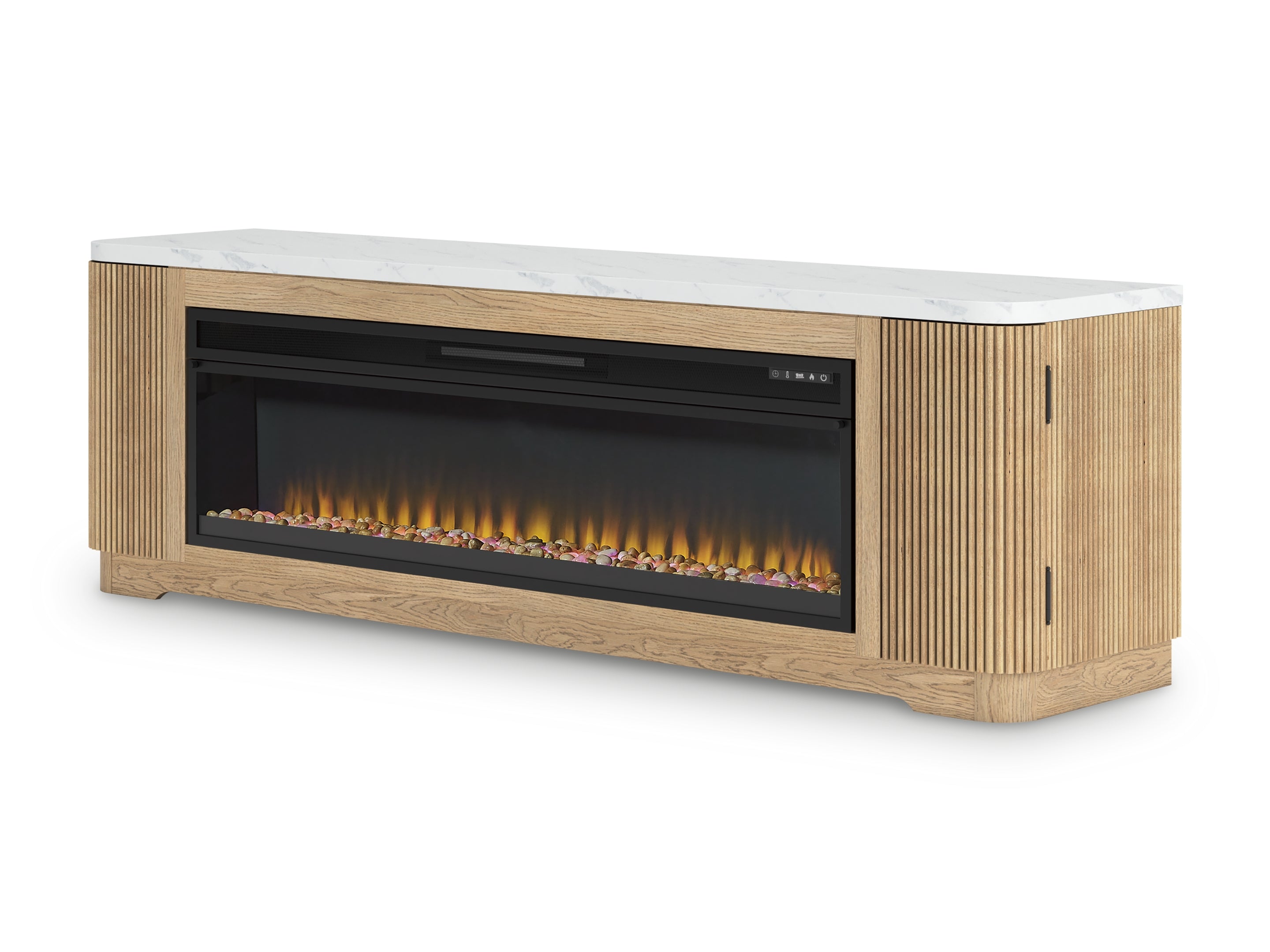 Camdill 80\" TV Stand with Electric Fireplace