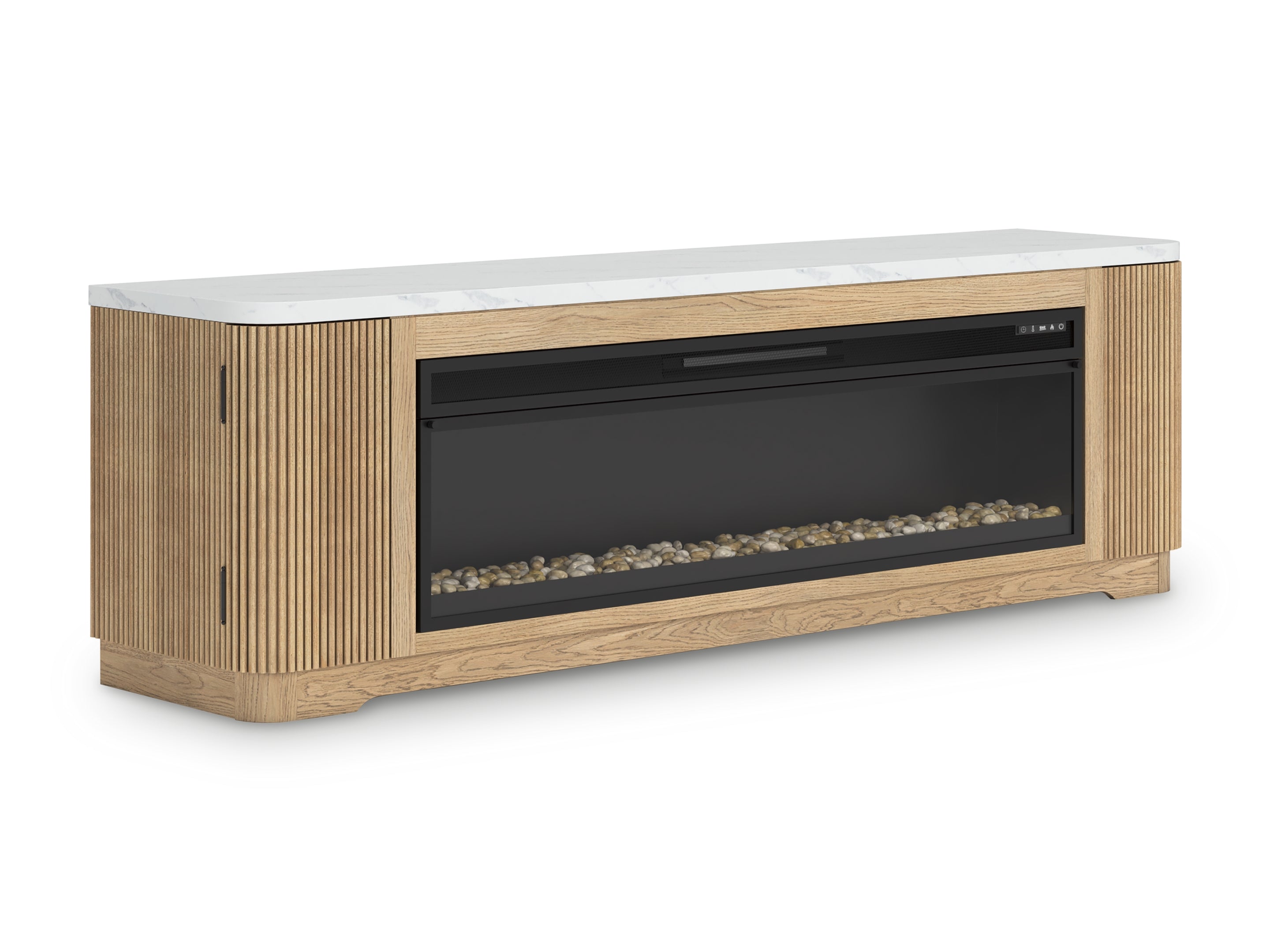 Camdill 80\" TV Stand with Electric Fireplace