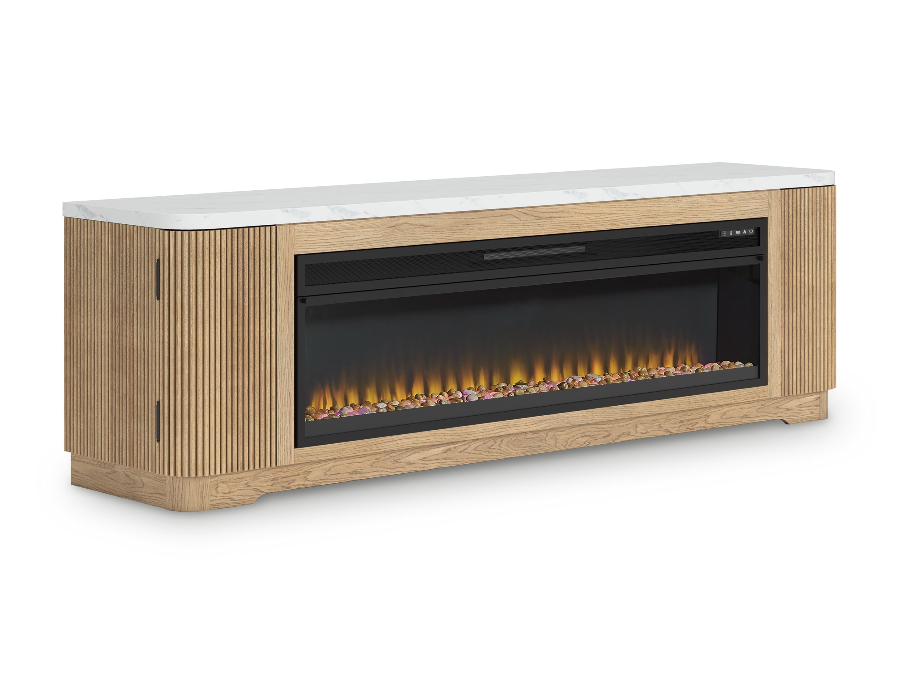 Camdill 80\" TV Stand with Electric Fireplace