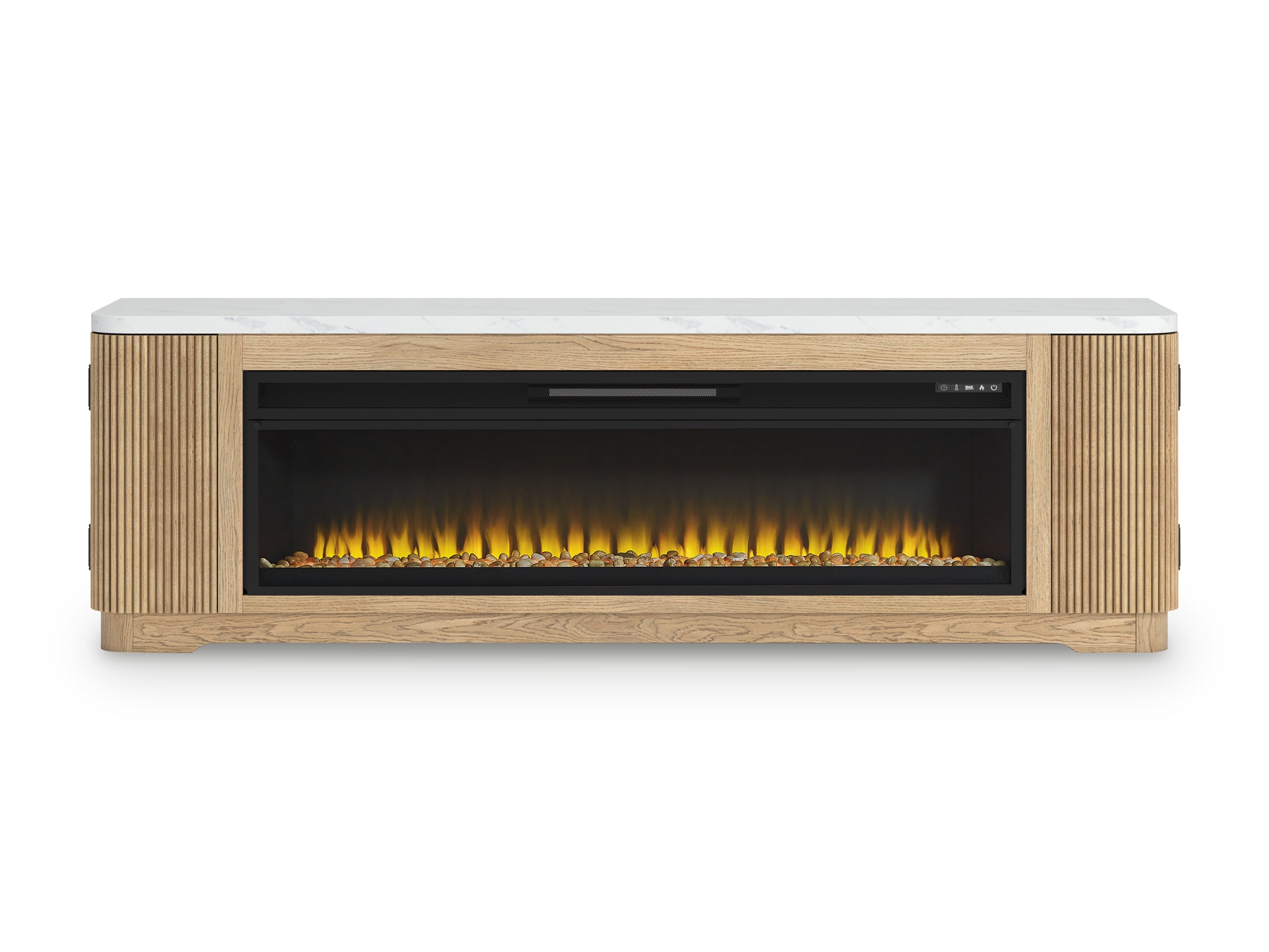 Camdill 80\" TV Stand with Electric Fireplace