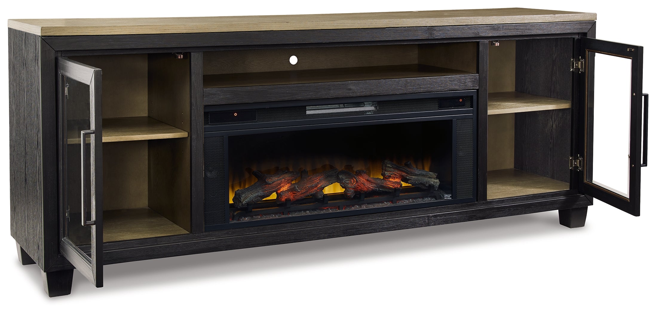 Foyland 83\" TV Stand with Electric Fireplace