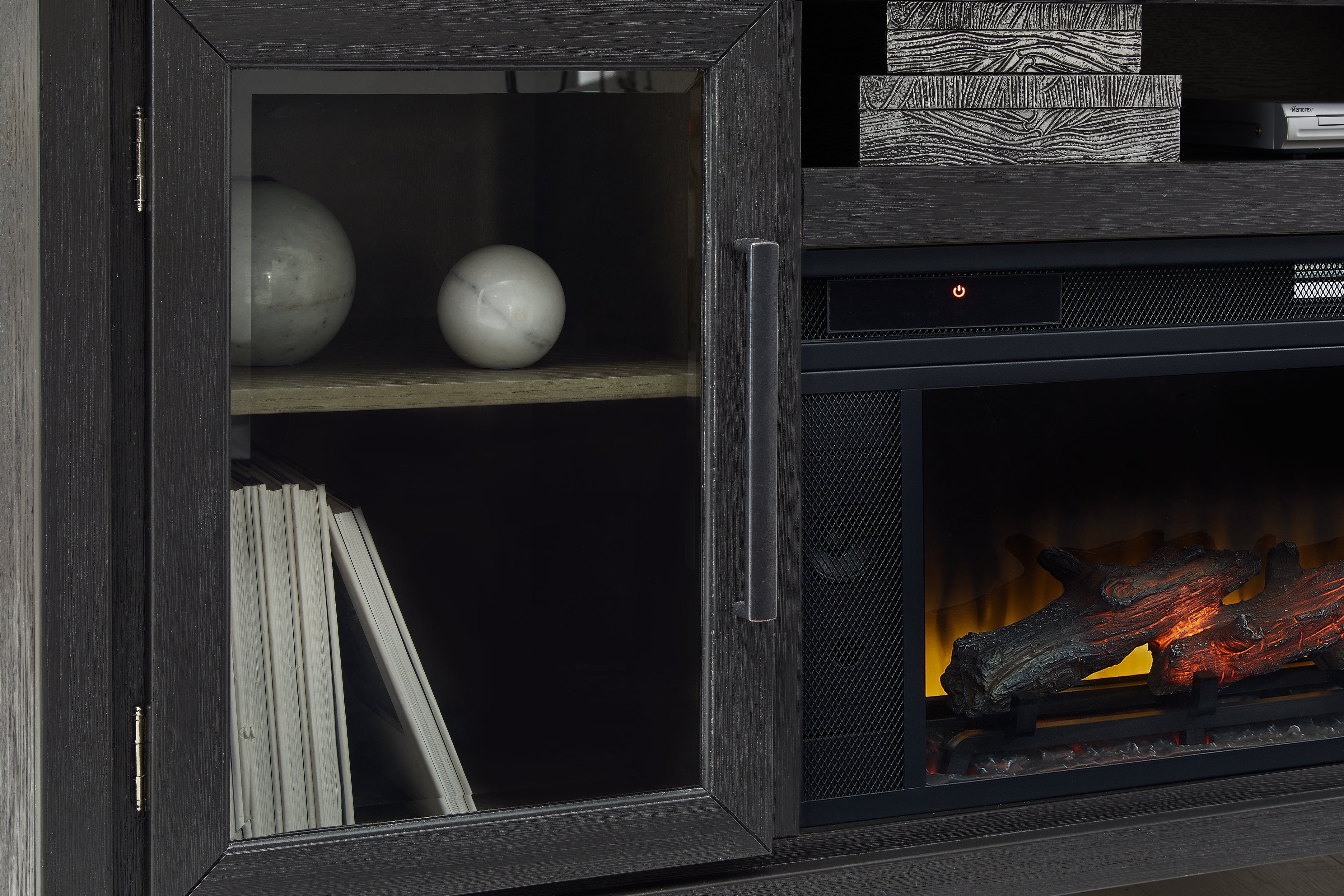 Foyland 83\" TV Stand with Electric Fireplace