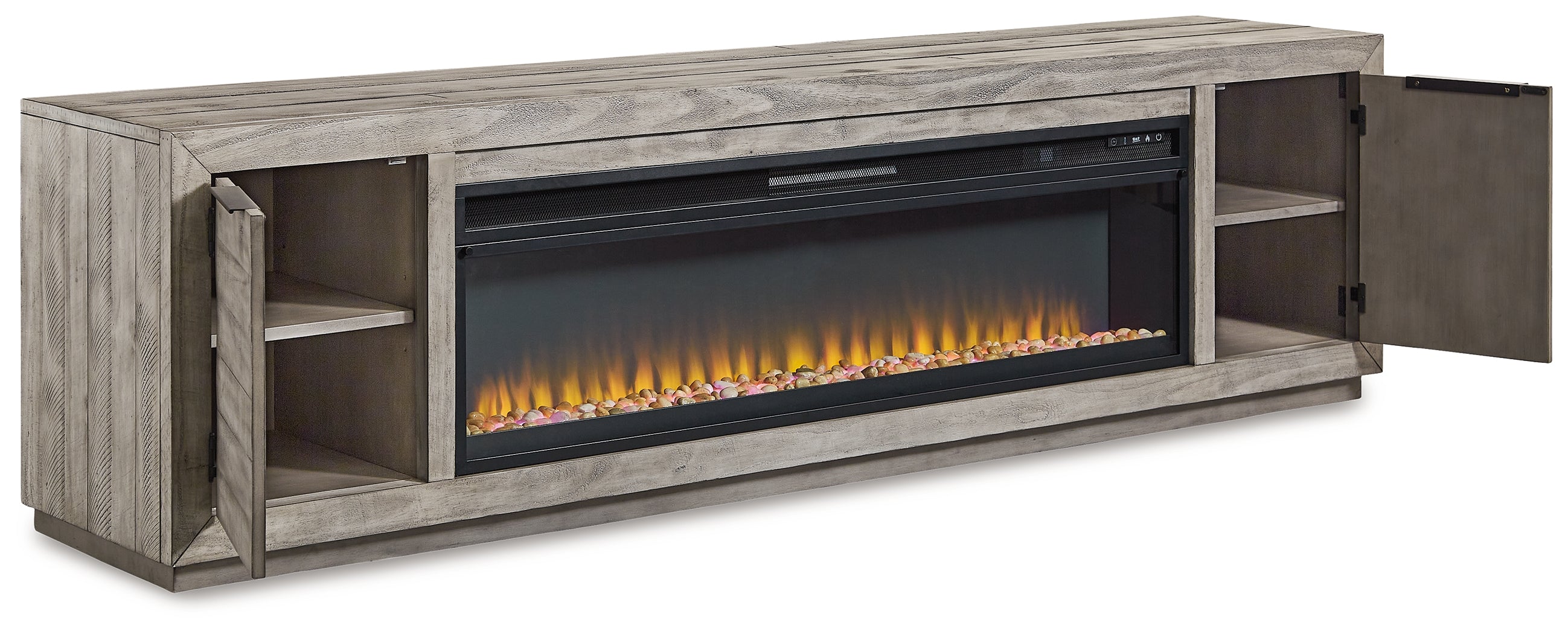Naydell 92\" TV Stand with Electric Fireplace